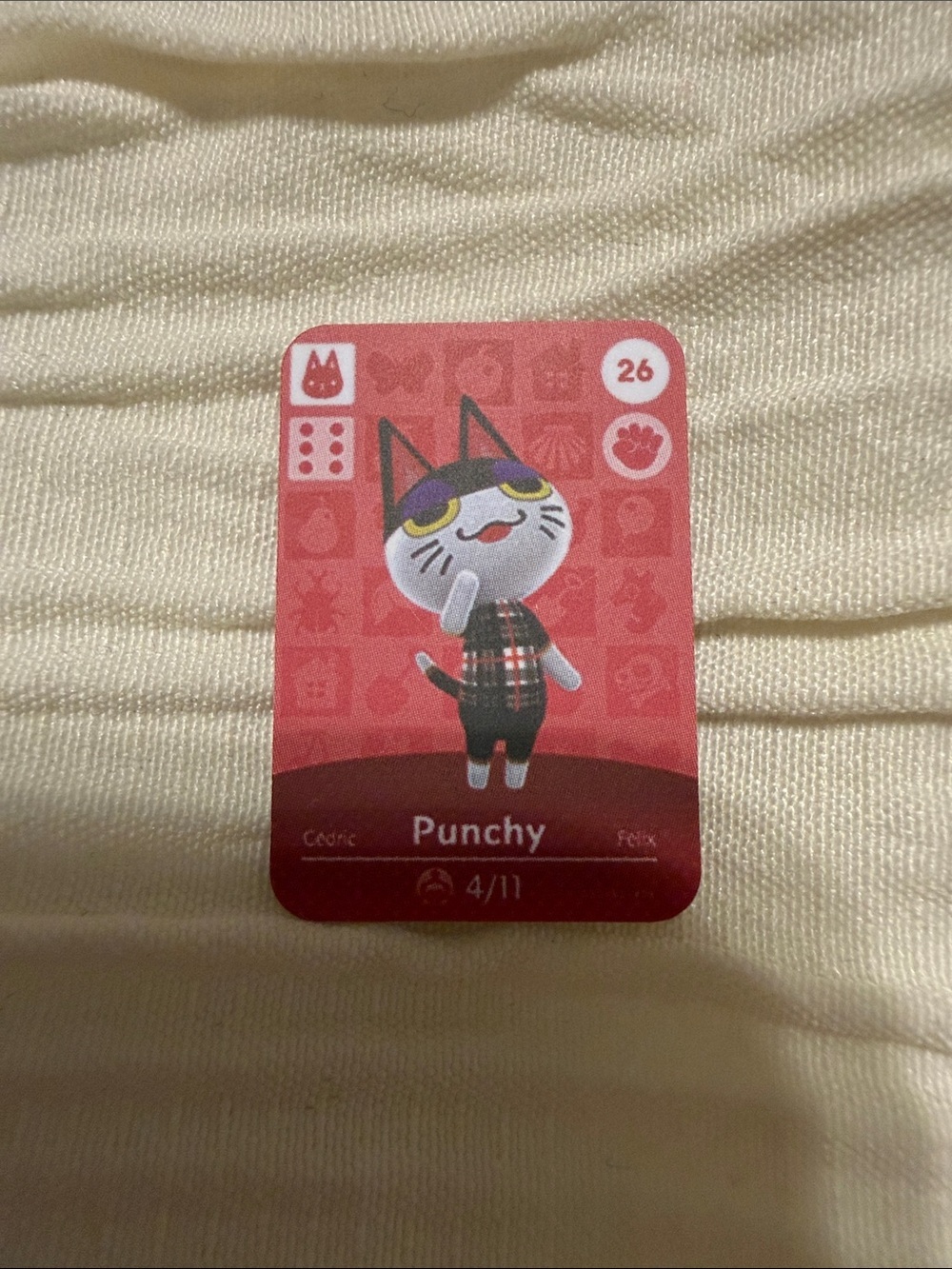 Punchy Animal Crossing Amiibo Card Unofficial Villager NFC